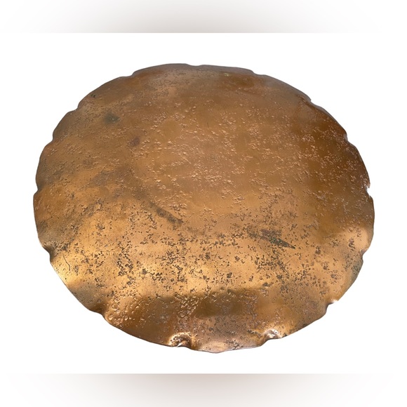 Vintage Avon Coppersmith Arts & Crafts Solid Copper Distressed Serving Plate. - Picture 4 of 5